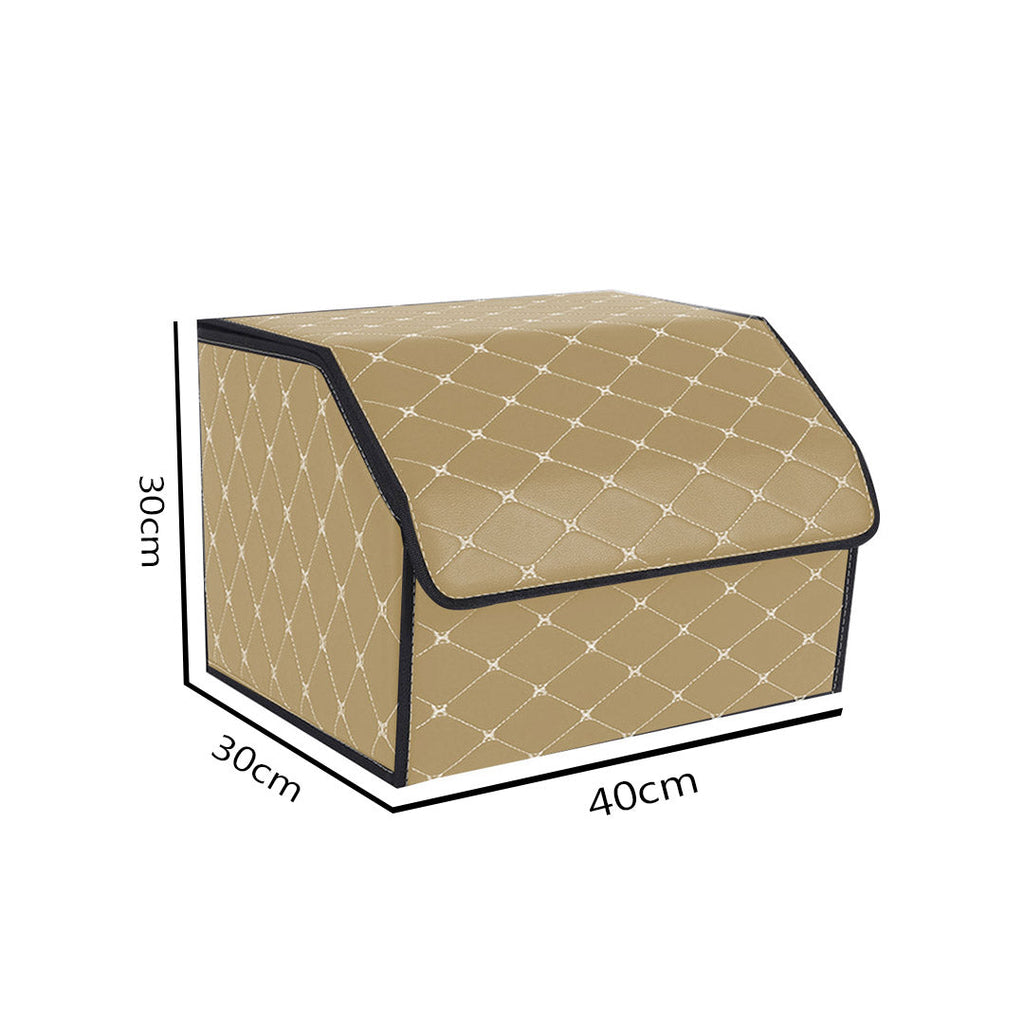 Leather Car Boot Box Organiser