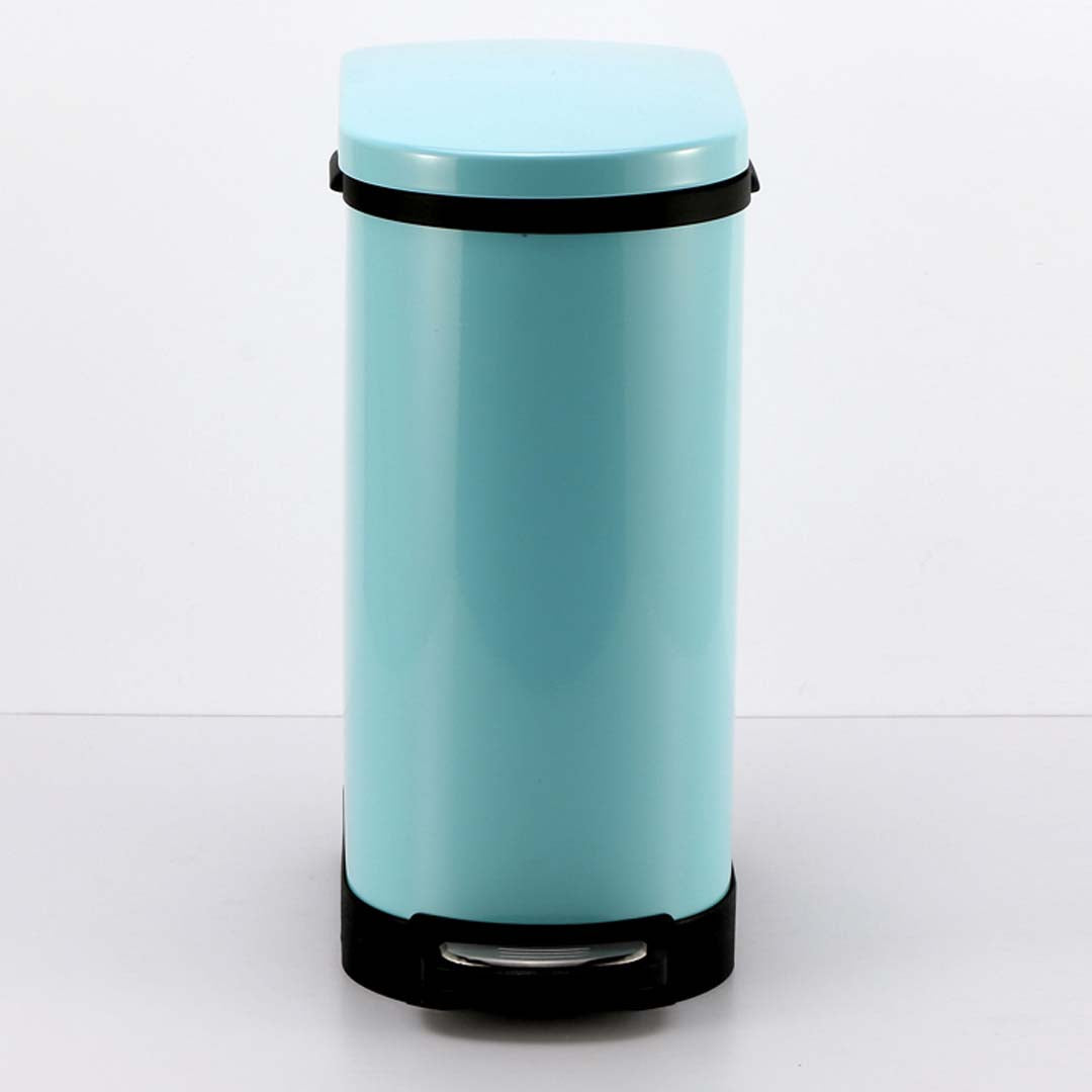 SOGA 4X Foot Pedal Stainless Steel Rubbish Recycling Garbage Waste Trash Bin U Blue 10L