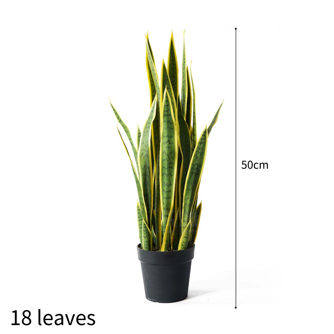 SOGA 4X 50cm Artificial Indoor Yellow Edge Tiger Piran Fake Decoration Tree Flower Pot Plant