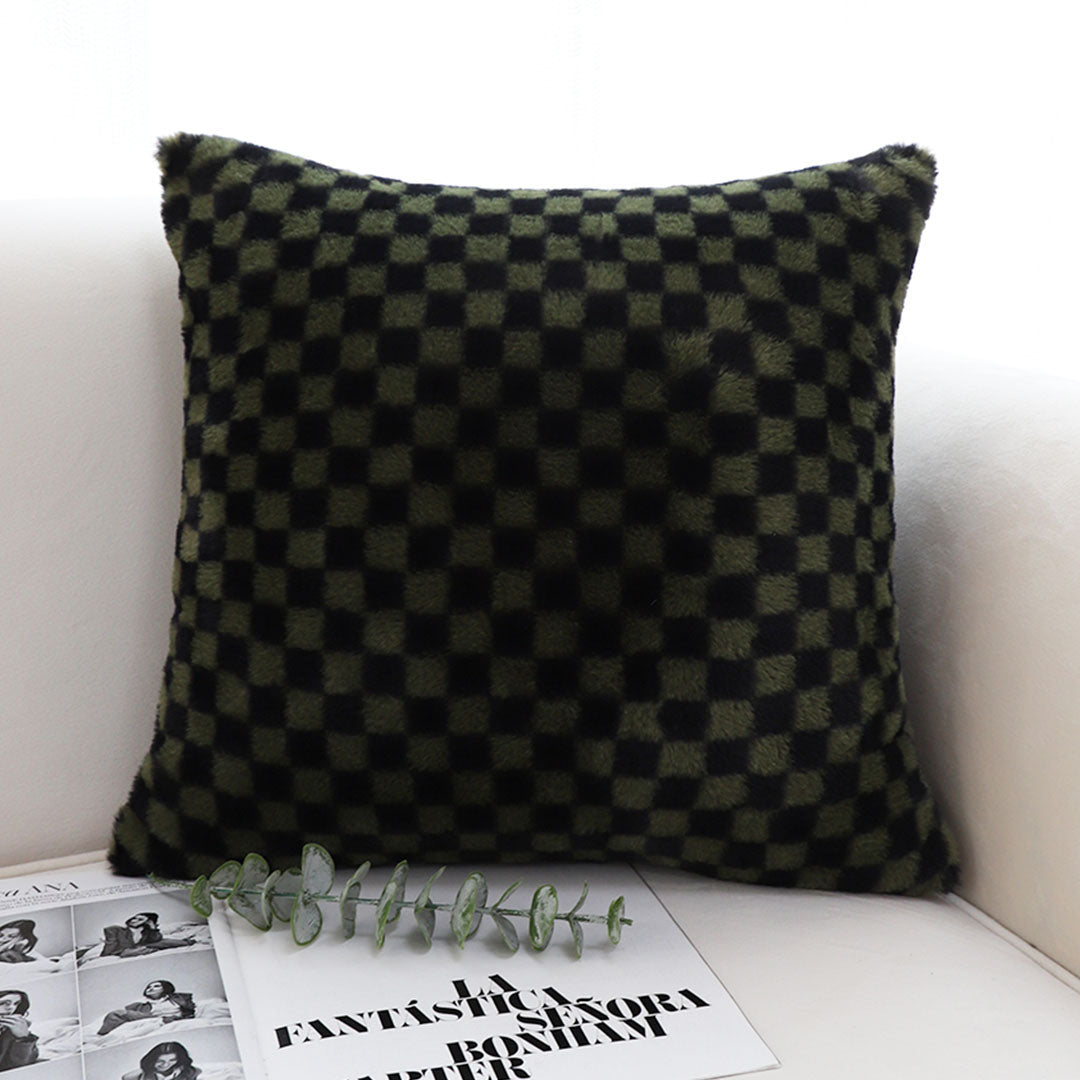 Checkered Square Throw Pillow