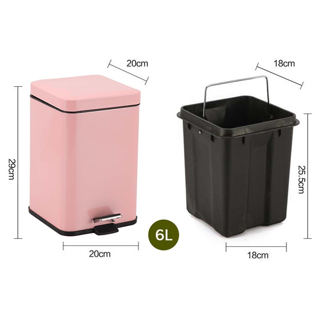 Square Pedal Trash Bin