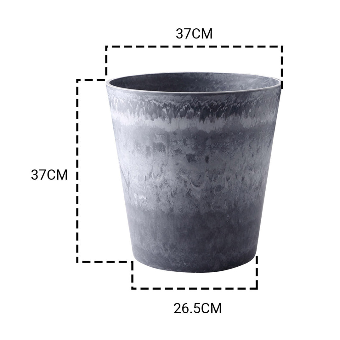 Cement Pattern Tapered Planter