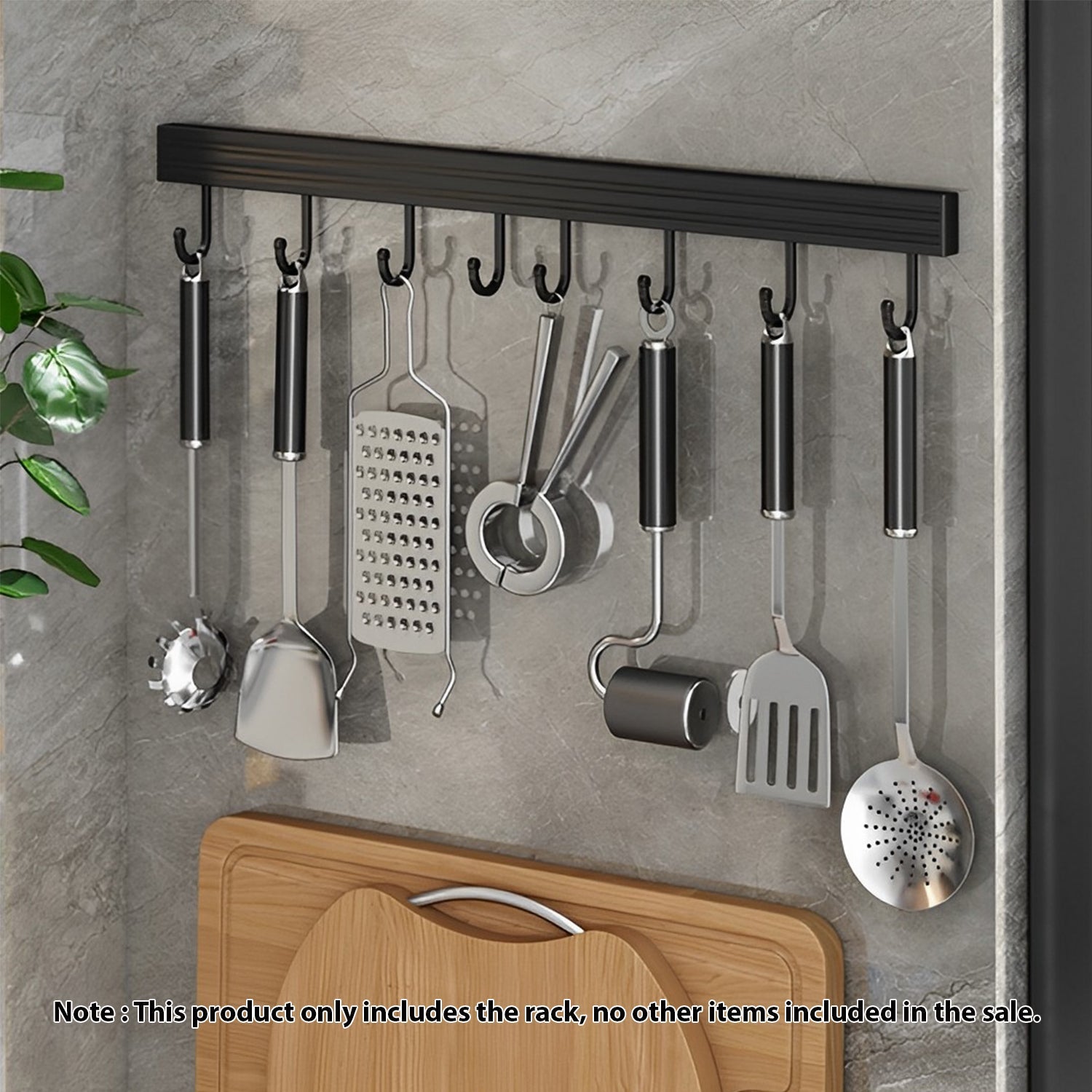 SOGA 2X 41cm Wall Mounted Kitchen Utensil Storage Rack Space-Saving Spatula Organiser with Durable Hooks