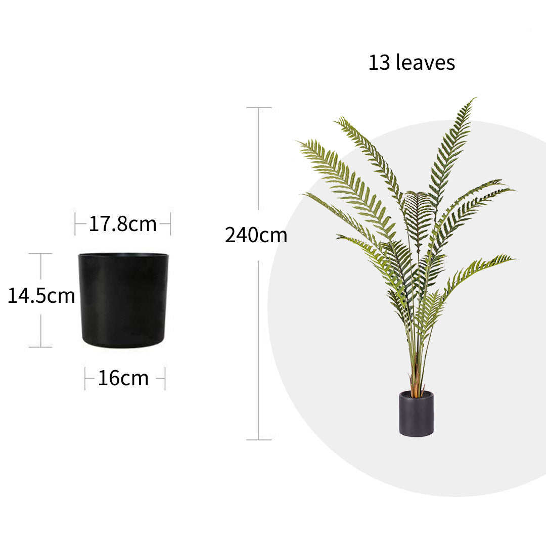 SOGA 2X 240cm Artificial Green Rogue Hares Foot Fern Tree Fake Tropical Indoor Plant Home Office Decor