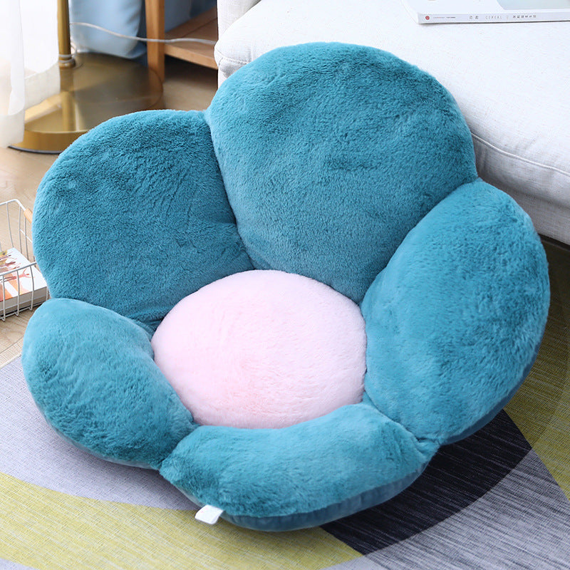 SOGA Green Whimsical Big Flower Shape Cushion Soft Leaning Bedside Pad Floor Plush Pillow Home Decor