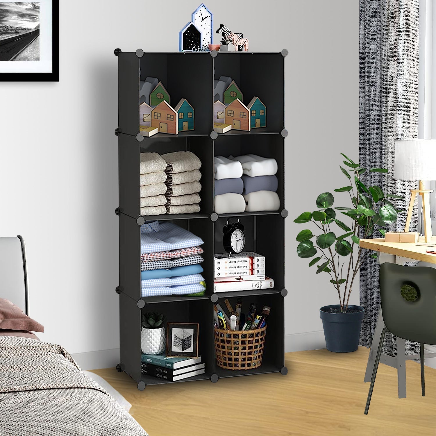 Black Portable Wardrobe Organiser