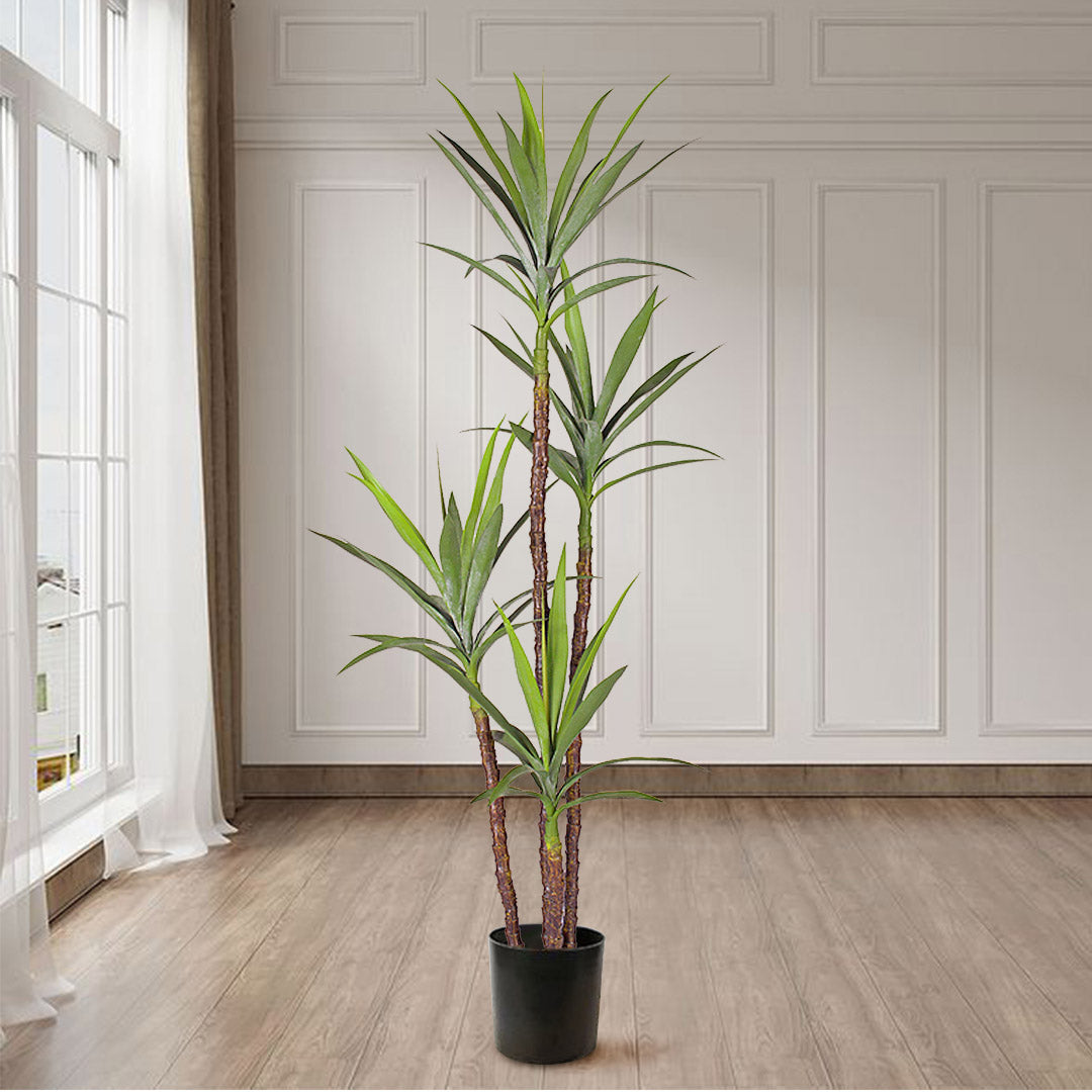 SOGA 180cm Artificial Natural Green Dracaena Yucca Tree Fake Tropical Indoor Plant Home Office Decor