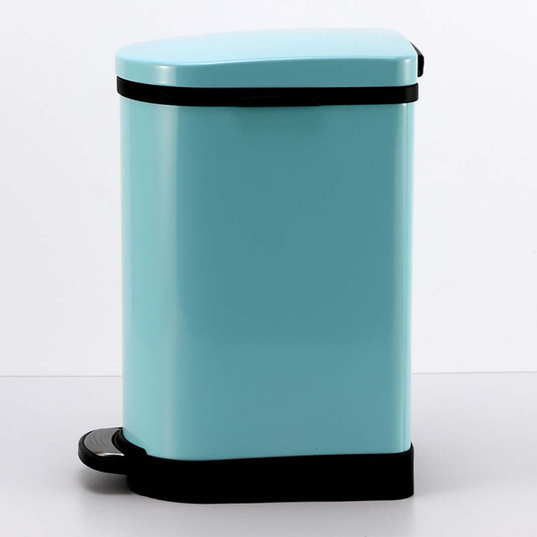 SOGA 4X Foot Pedal Stainless Steel Rubbish Recycling Garbage Waste Trash Bin U Blue 10L