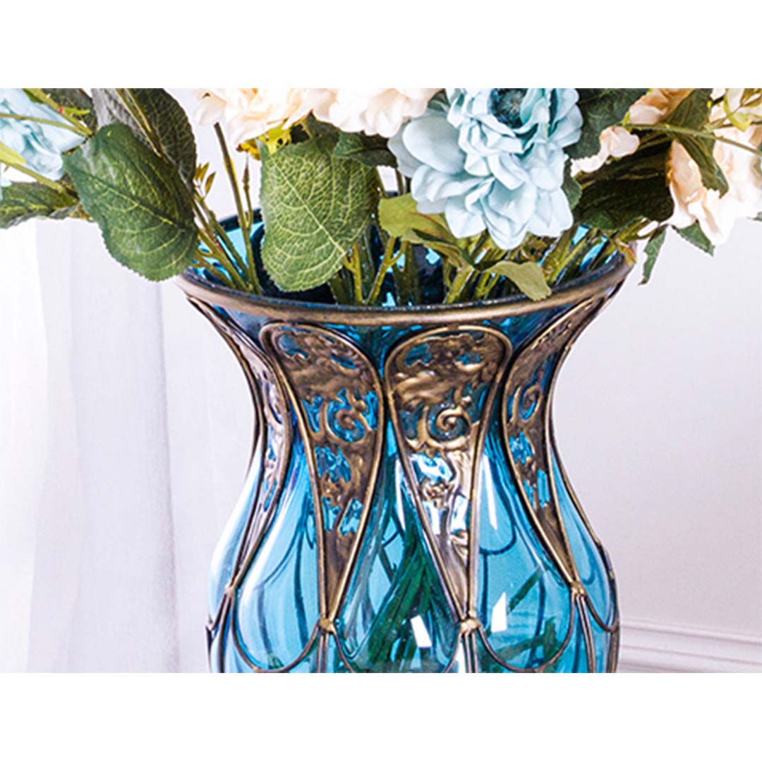 Glass Floor Vase With Stand