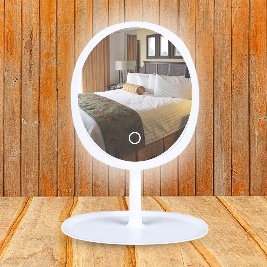 White Oval Smart LED Mirror