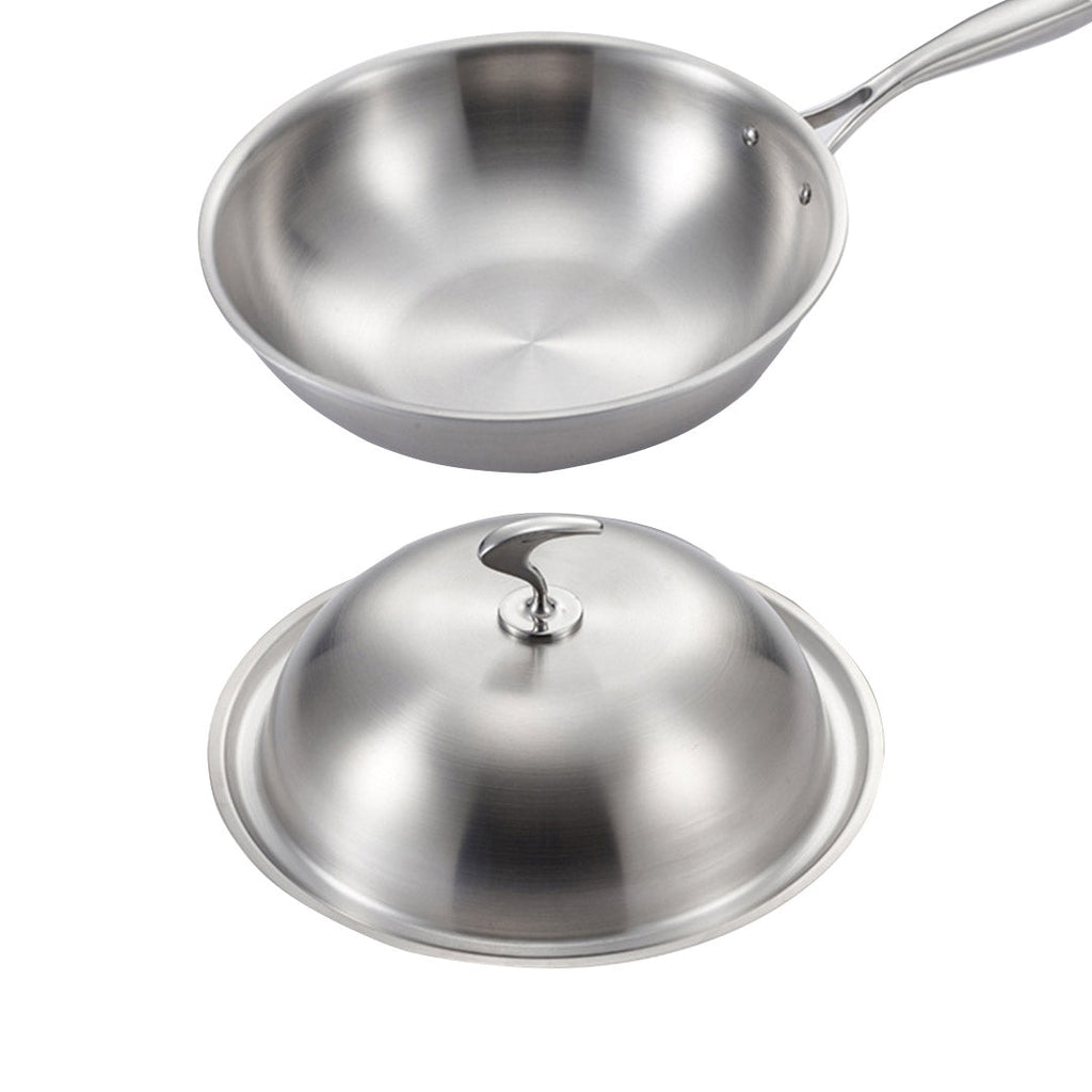 Stainless Steel Frying Pan With Lid