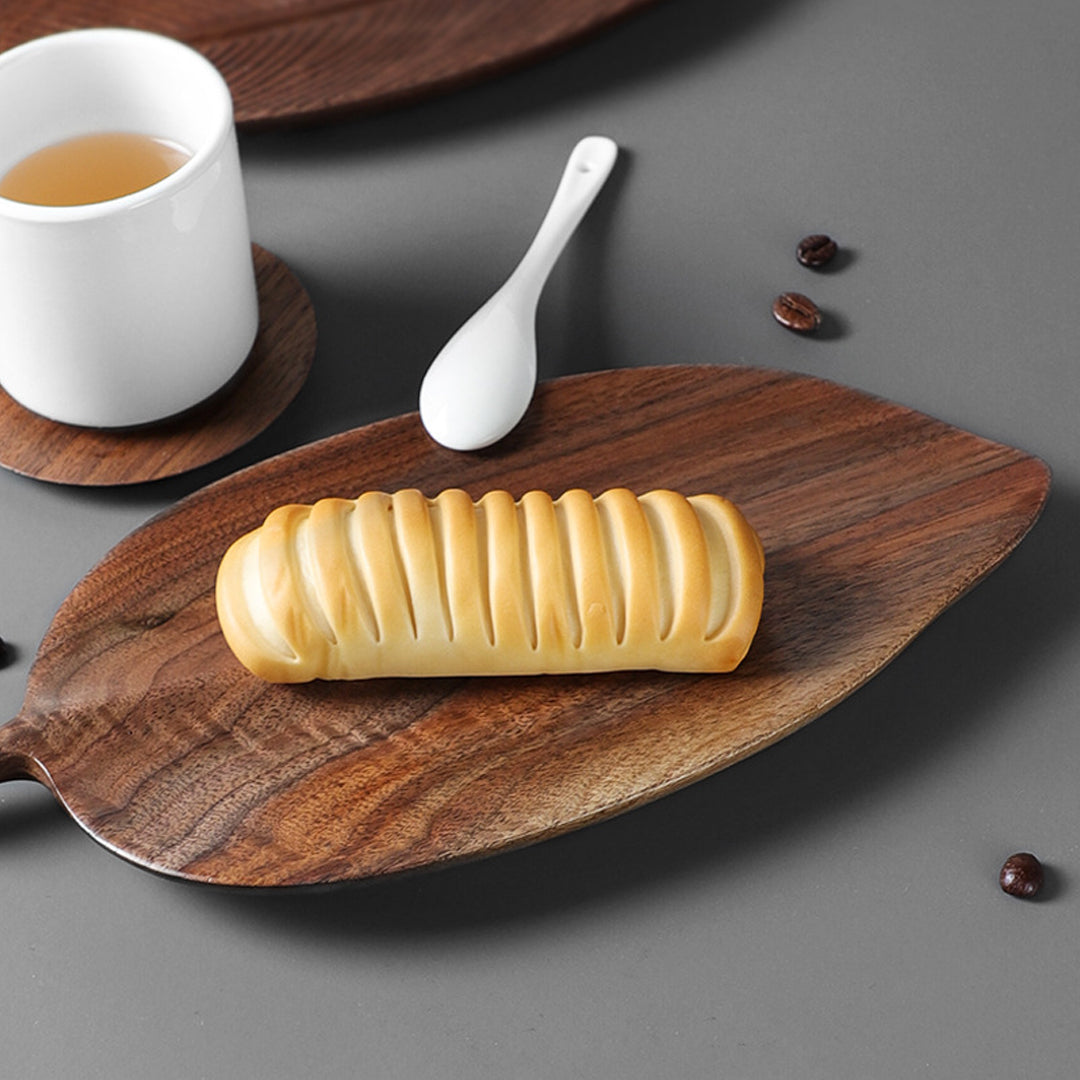 Leaf Shape Wooden Tray