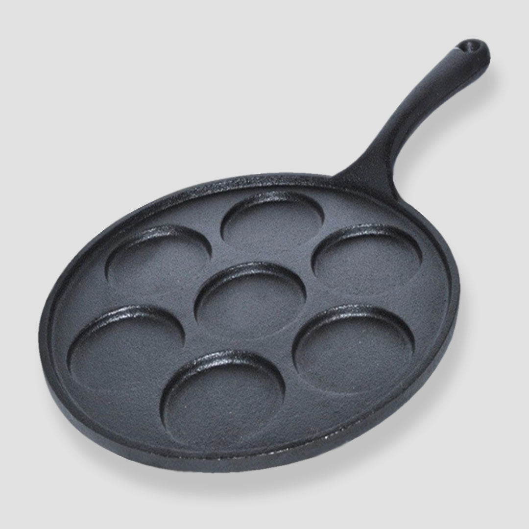 SOGA 23cm Cast Iron Takoyaki Fry Pan Octopus Balls Maker 7 Hole Cavities Grill Mold