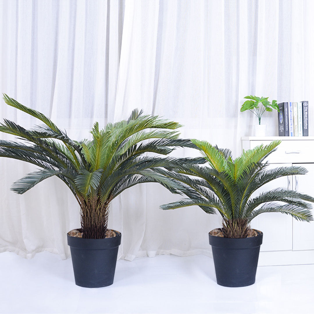 SOGA 125cm Artificial Indoor Cycas Revoluta Cycad Sago Palm Fake Decoration Tree Pot Plant