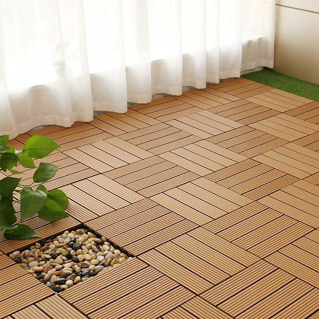 DIY Wooden Composite Decking Tiles (11-Pack)