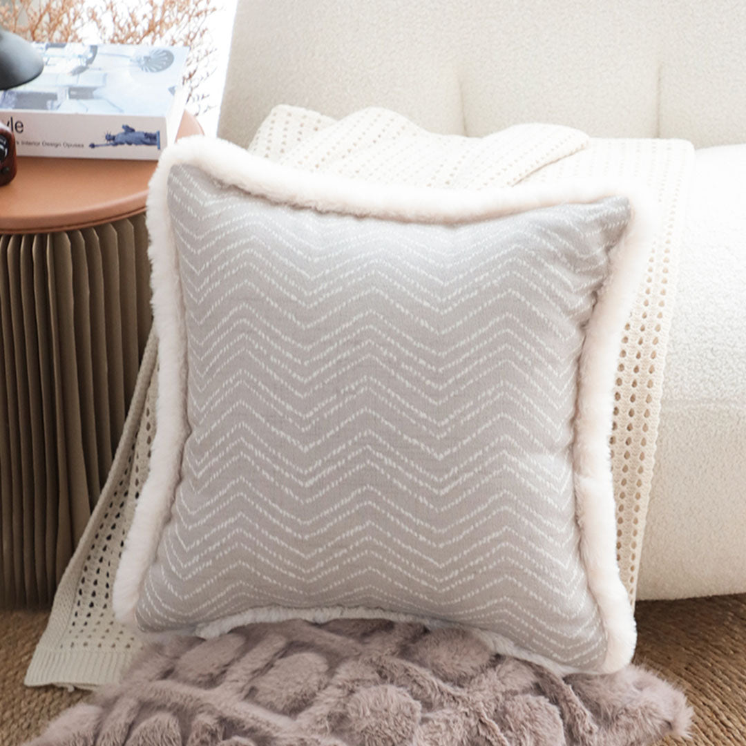 SOGA 45cm Wabi-sabi Herringbone Square Throw Pillow