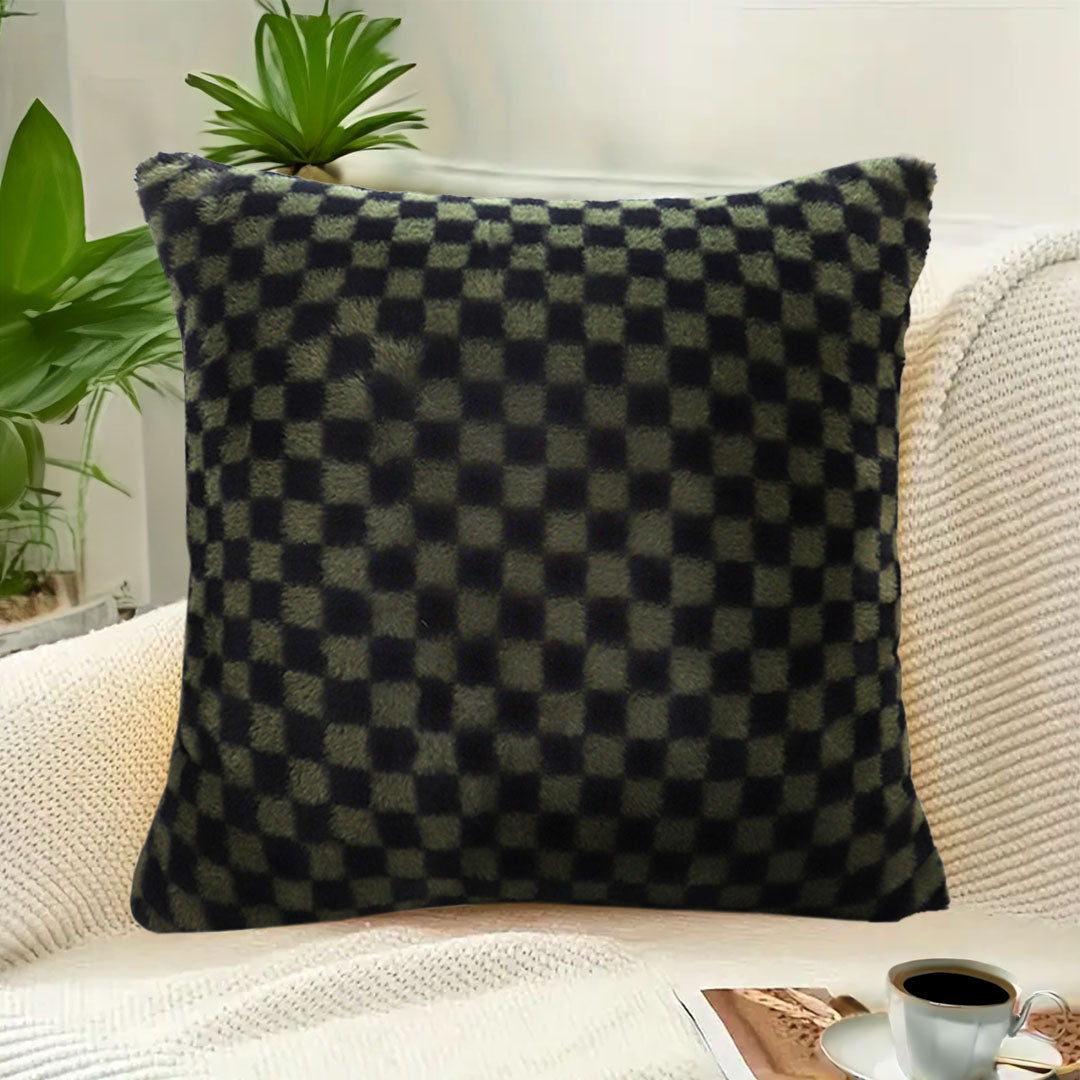 Checkered Square Throw Pillow