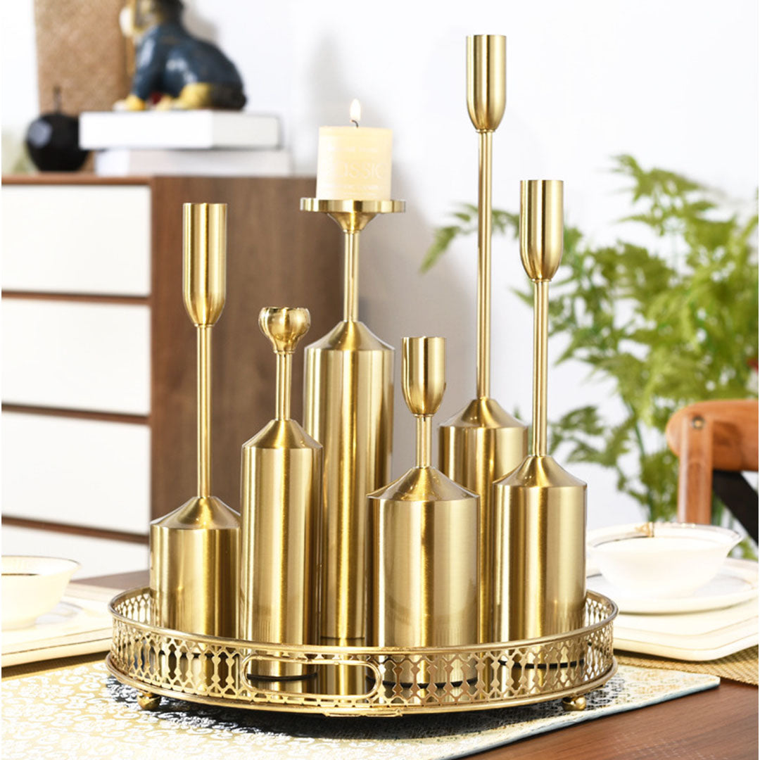 Gold Candleholder Set (6-pieces)