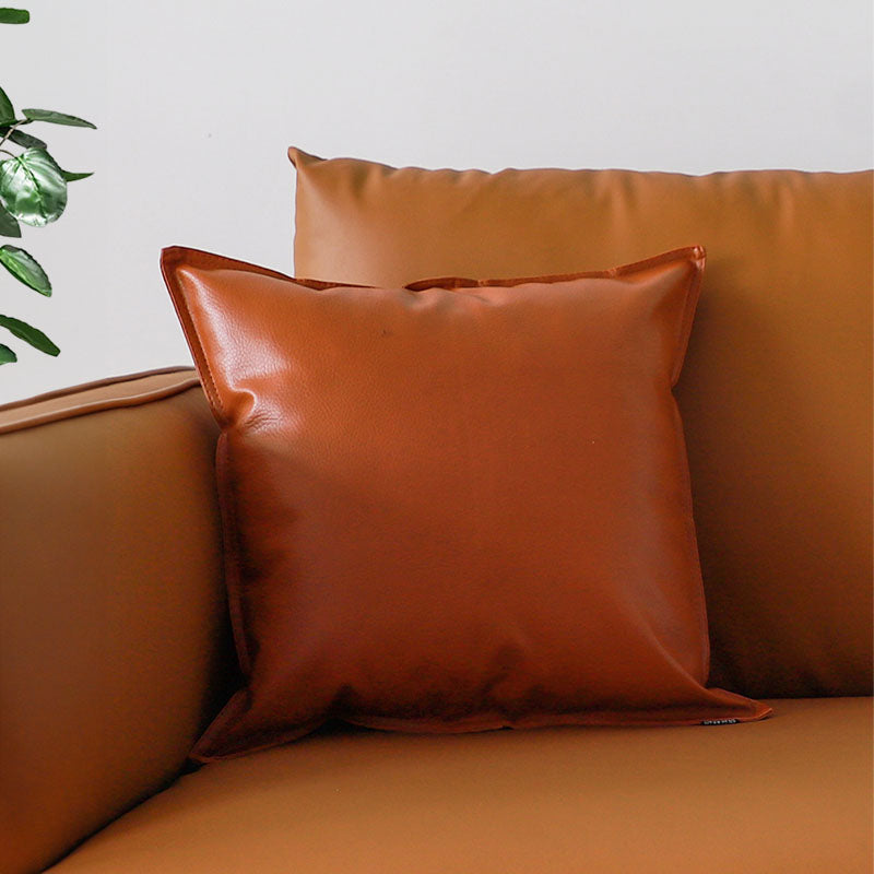 Luxury Leather Throw Pillow