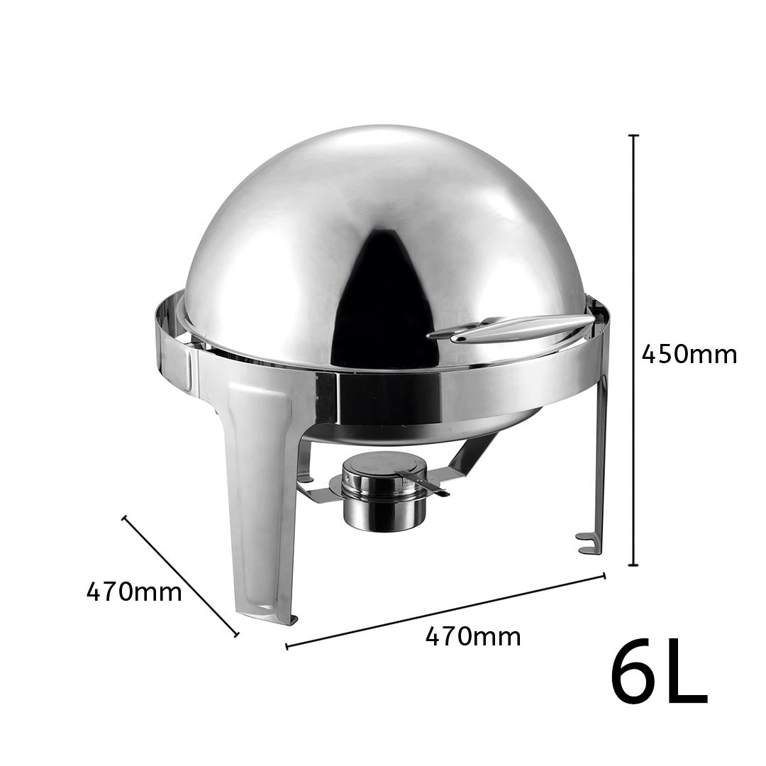 Round Roll Top Chafing Dish