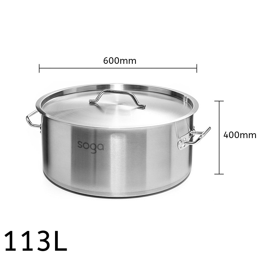 Stainless Steel Wide Stockpot