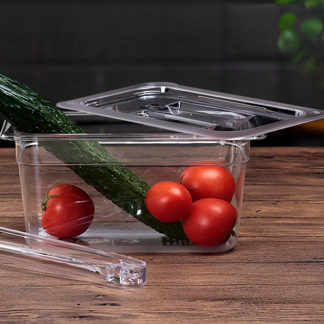 SOGA 200mm Clear Gastronorm GN Pan 1/1 Food Tray Storage with Lid