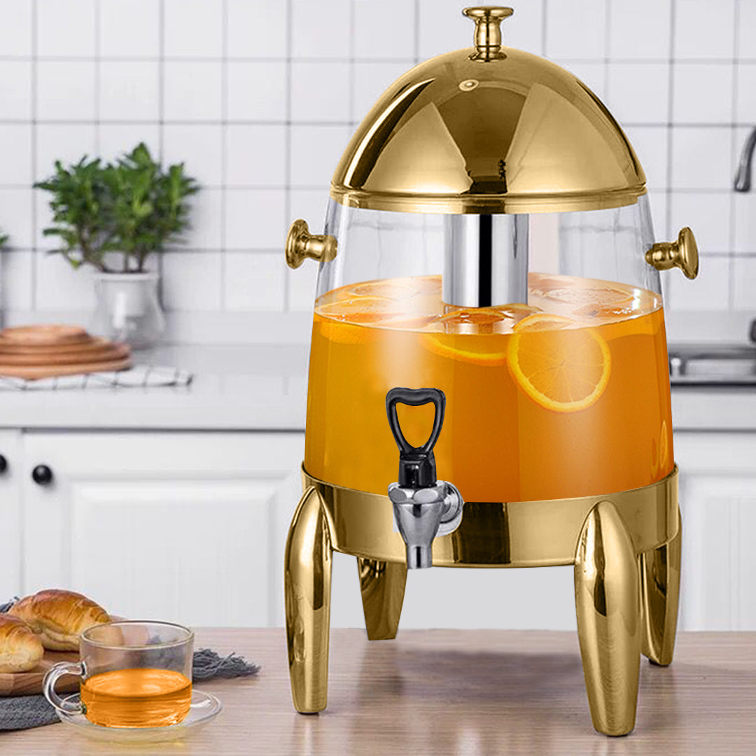 Beverage Dispenser Gold Accents