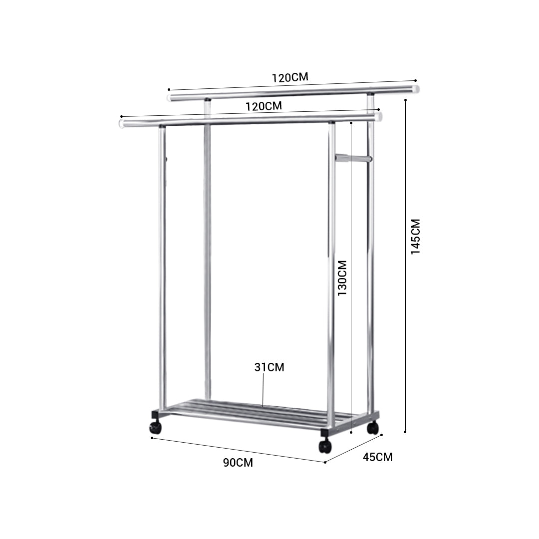 Stainless Steel Floor-Standing Clothes Rack