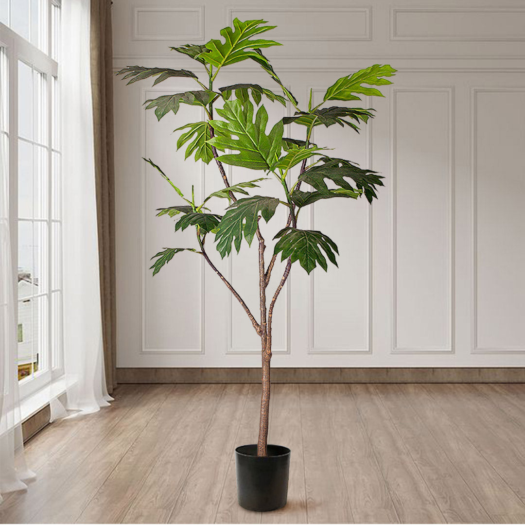 SOGA 180cm Artificial Natural Green Split-Leaf Philodendron Tree Fake Tropical Indoor Plant Home Office Decor