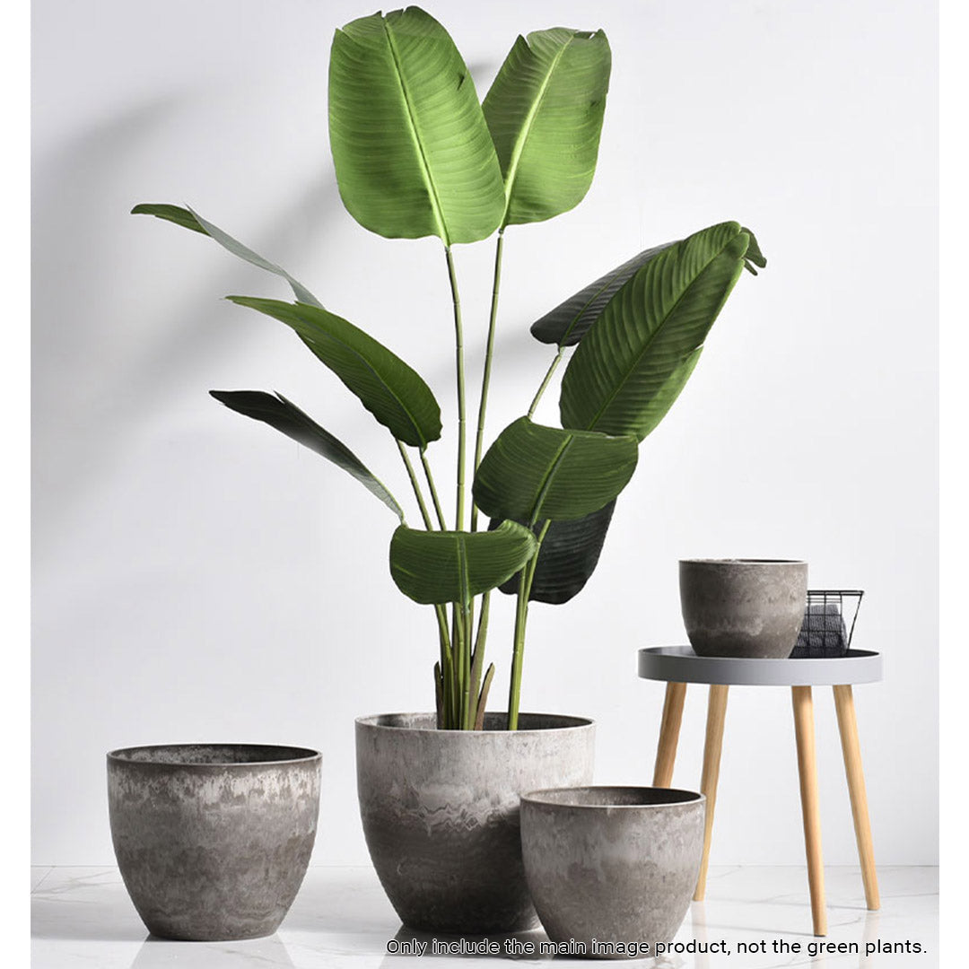 Cement Pattern Tapered Planter