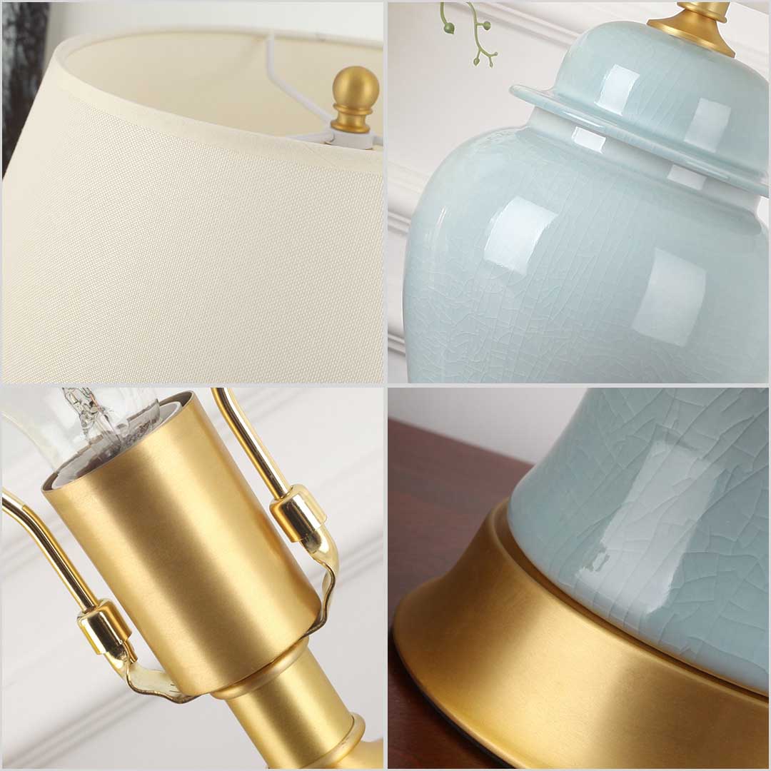 Table Lamp With Gold Metal Base