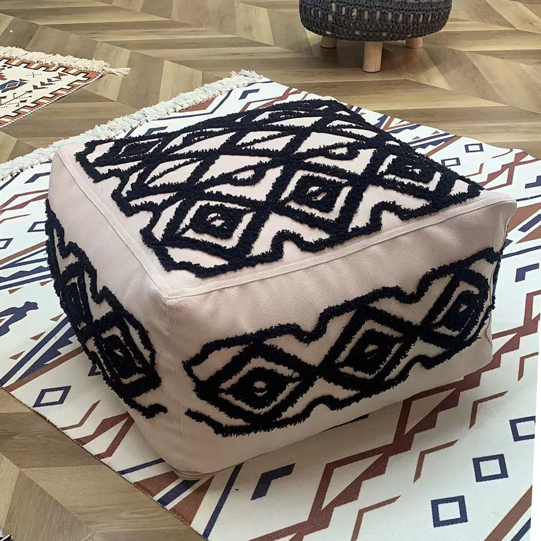 Patterned Pouffe Cushion