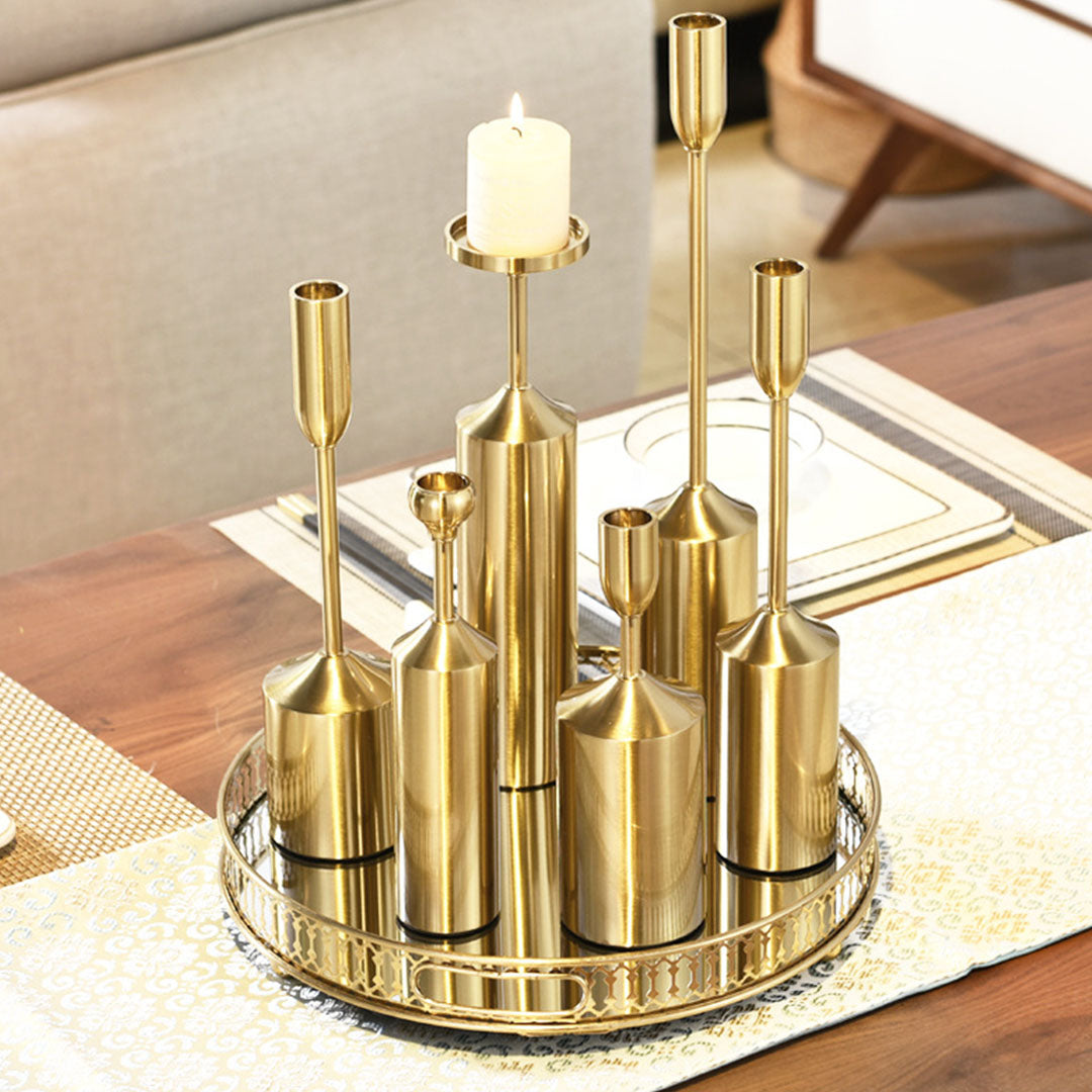 Gold Candleholder Set (6-pieces)