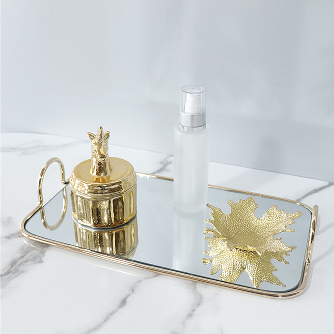 Gold Flat-Lay Vanity Tray