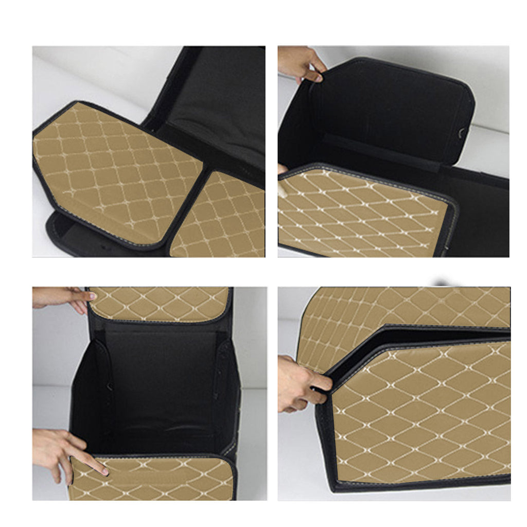 Leather Car Boot Box Organiser