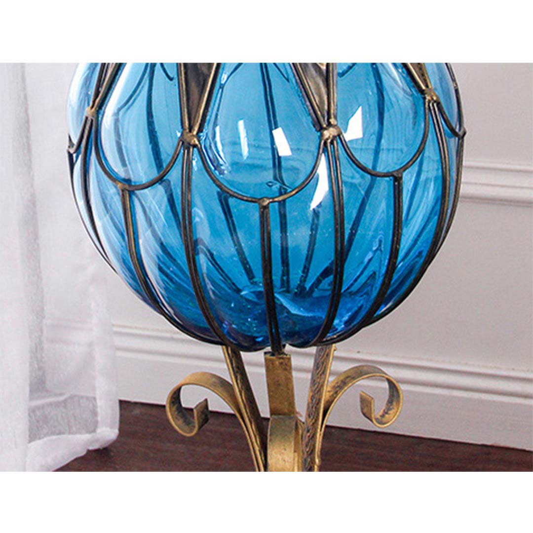 Glass Floor Vase With Stand