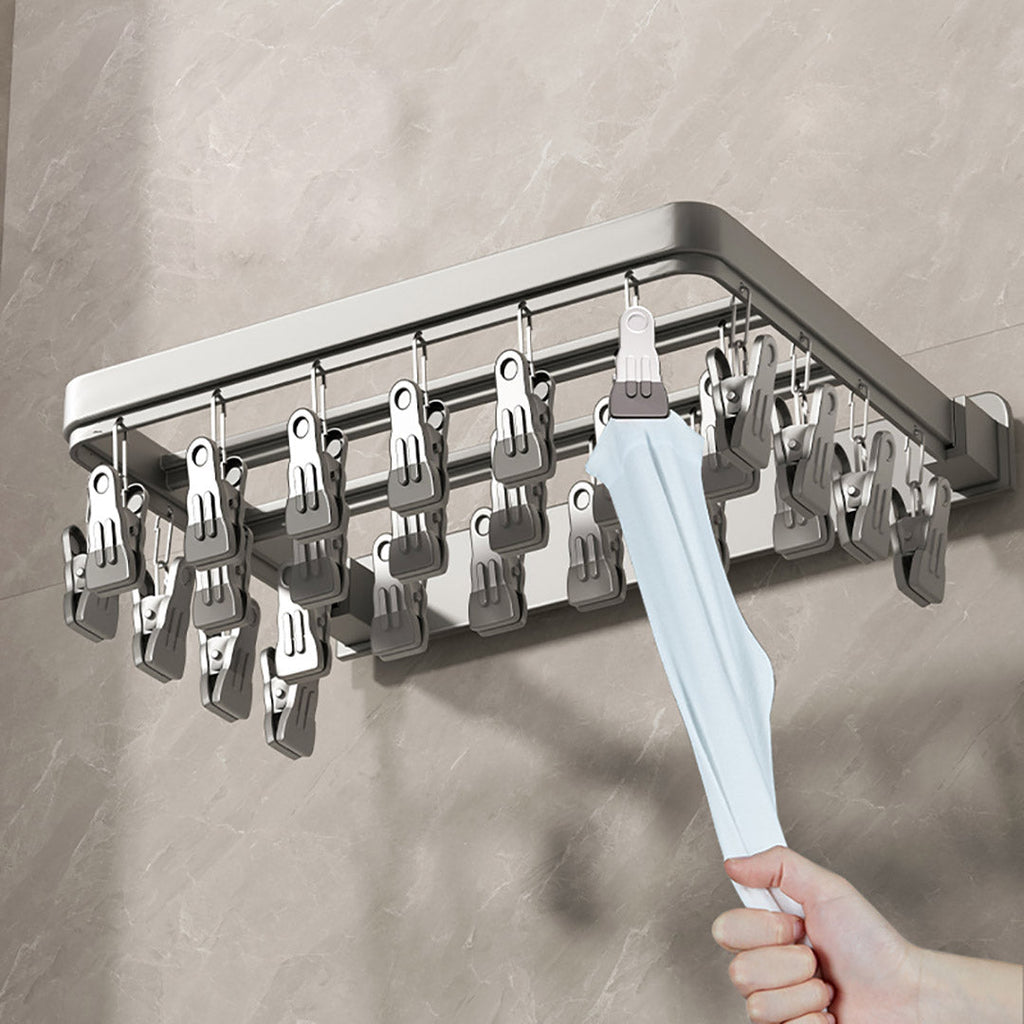Multi-Clamp Drying Wall Rack