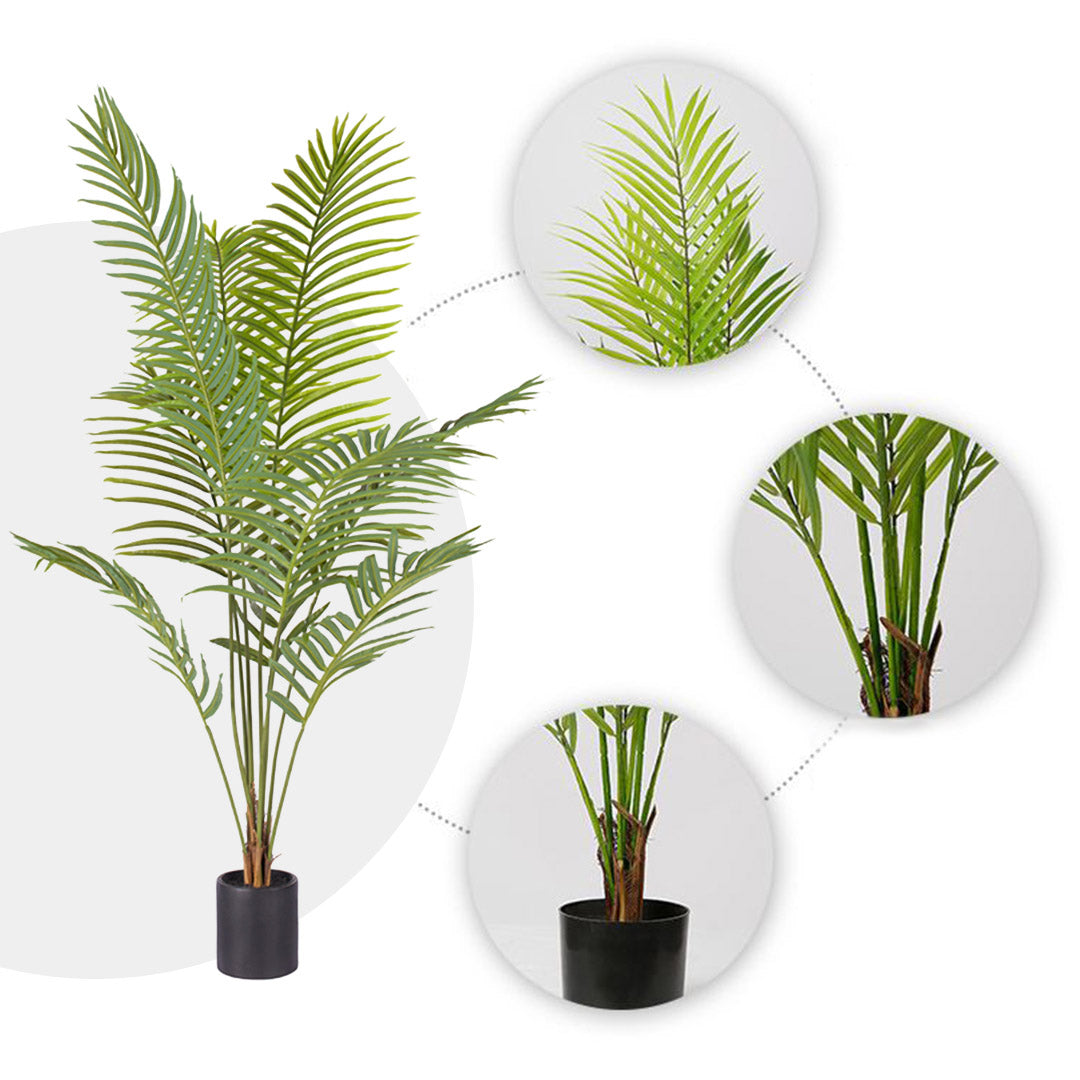 SOGA 2X 180cm Green Artificial Indoor Rogue Areca Palm Tree Fake Tropical Plant Home Office Decor