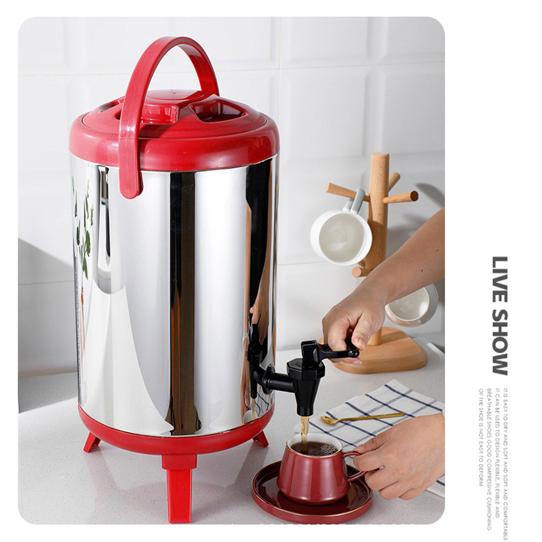 SOGA 12L Portable Insulated Cold/Heat Coffee Tea Beer Barrel Brew Pot With Dispenser