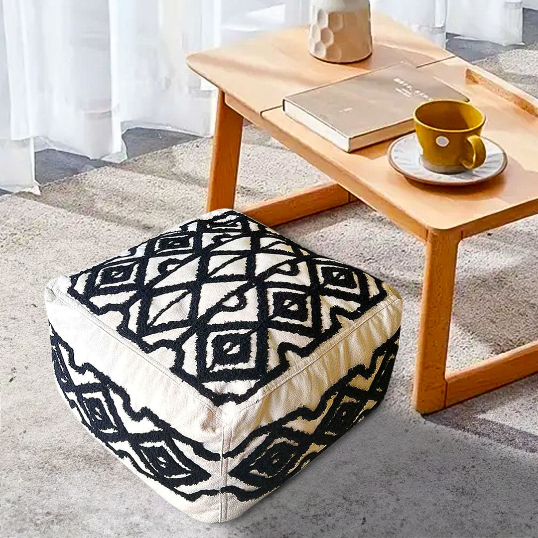 Patterned Pouffe Cushion