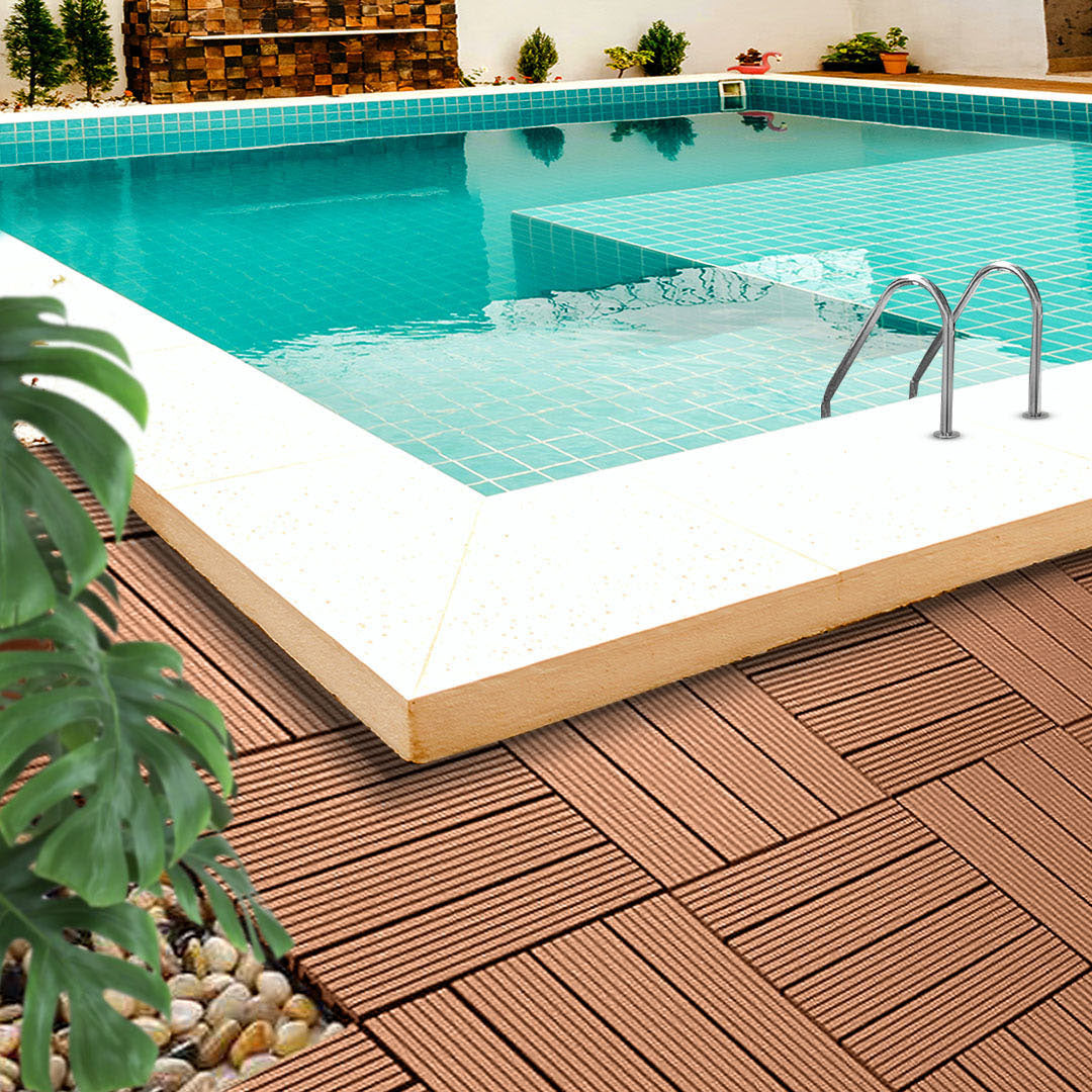 DIY Wooden Composite Decking Tiles (11-Pack)