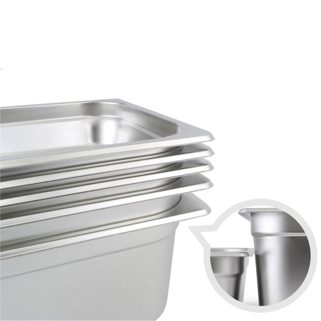 SOGA 2X Gastronorm GN Pan Full Size 1/1 GN Pan 4cm Deep Stainless Steel Tray