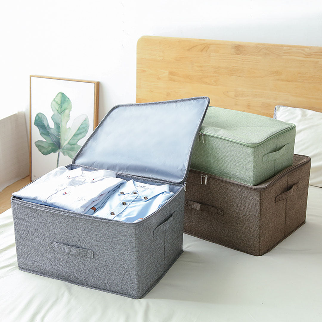 Portable Double Zipper Storage Box