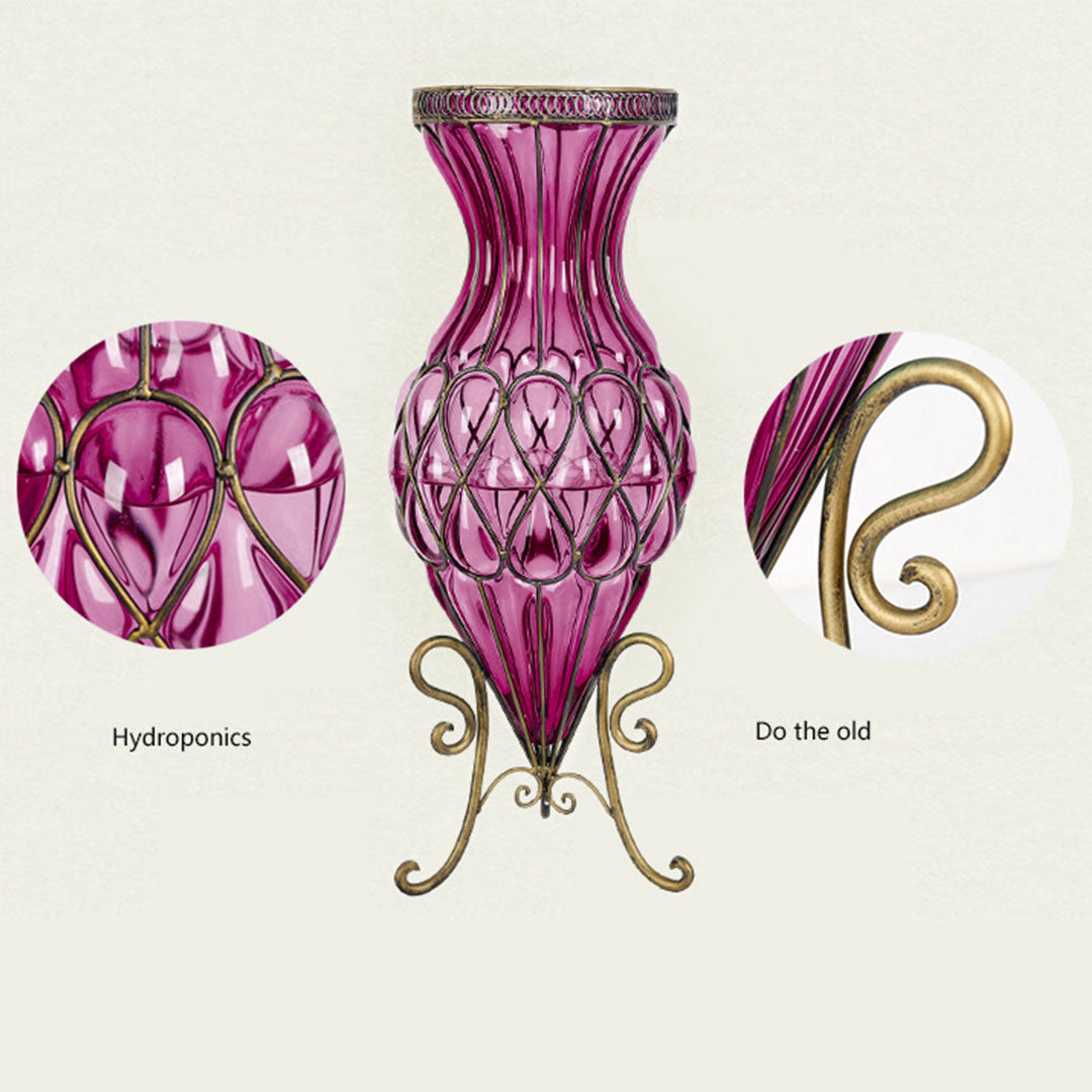 Glass Vase With Artificial Flower