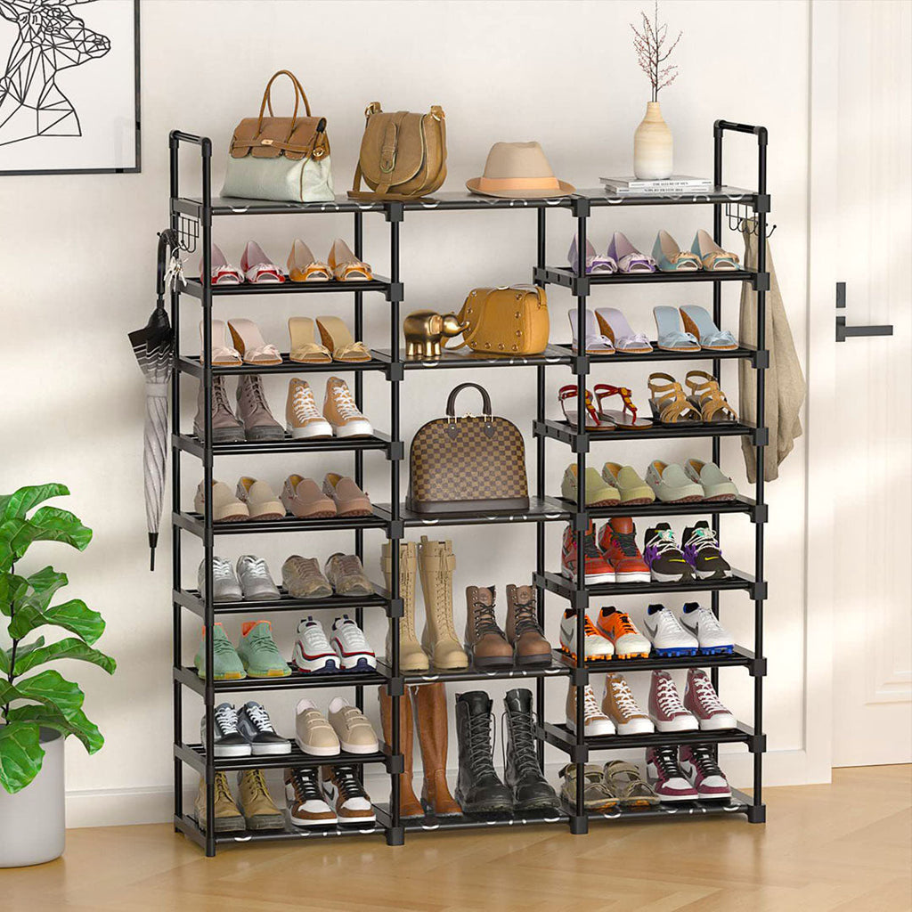Shoe Rack Organiser With Side Hooks