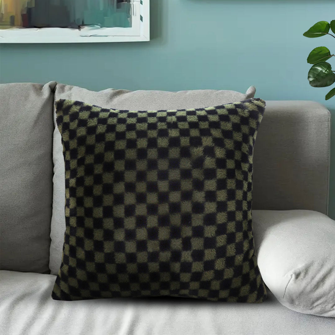 Checkered Square Throw Pillow