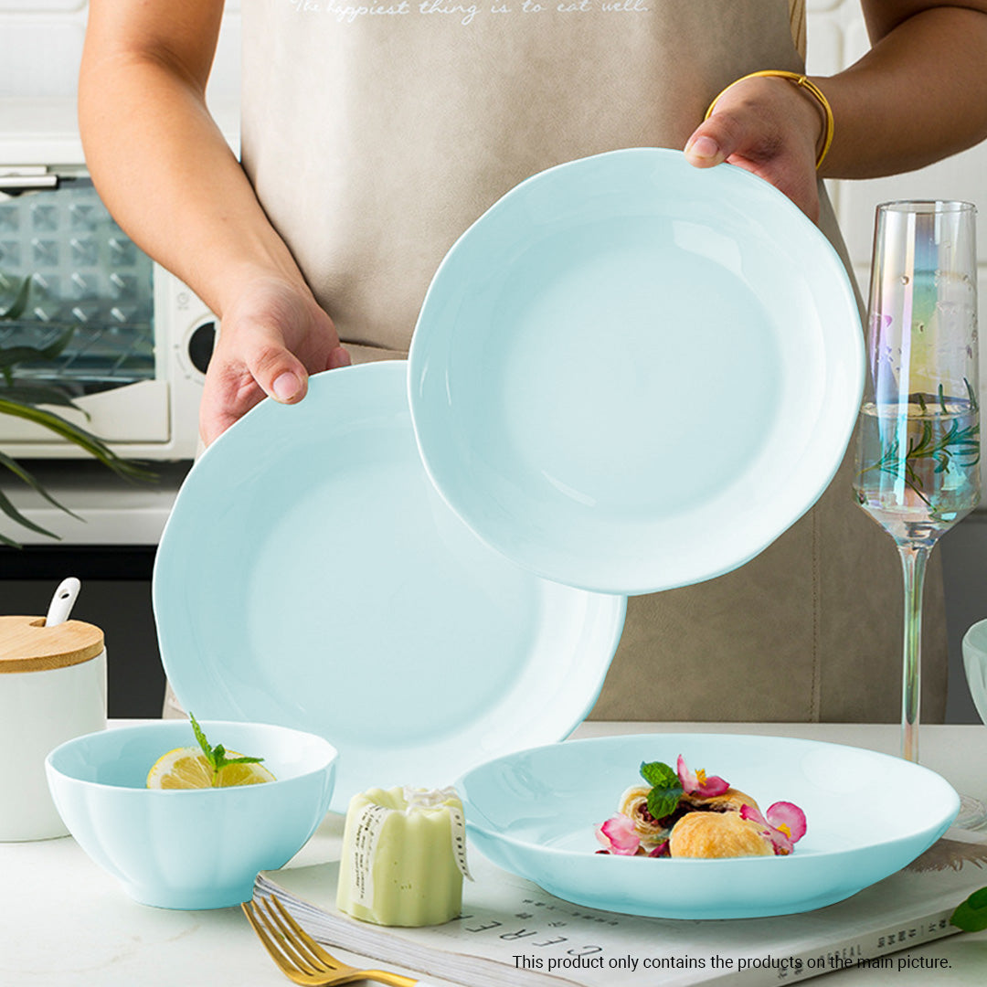 Light Blue Ceramic Dinnerware Set