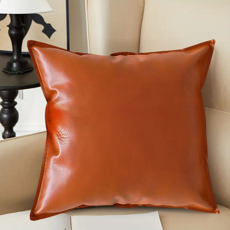 Luxury Leather Throw Pillow