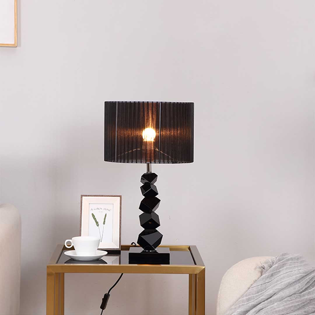 Table Lamp With Dark Shade Led