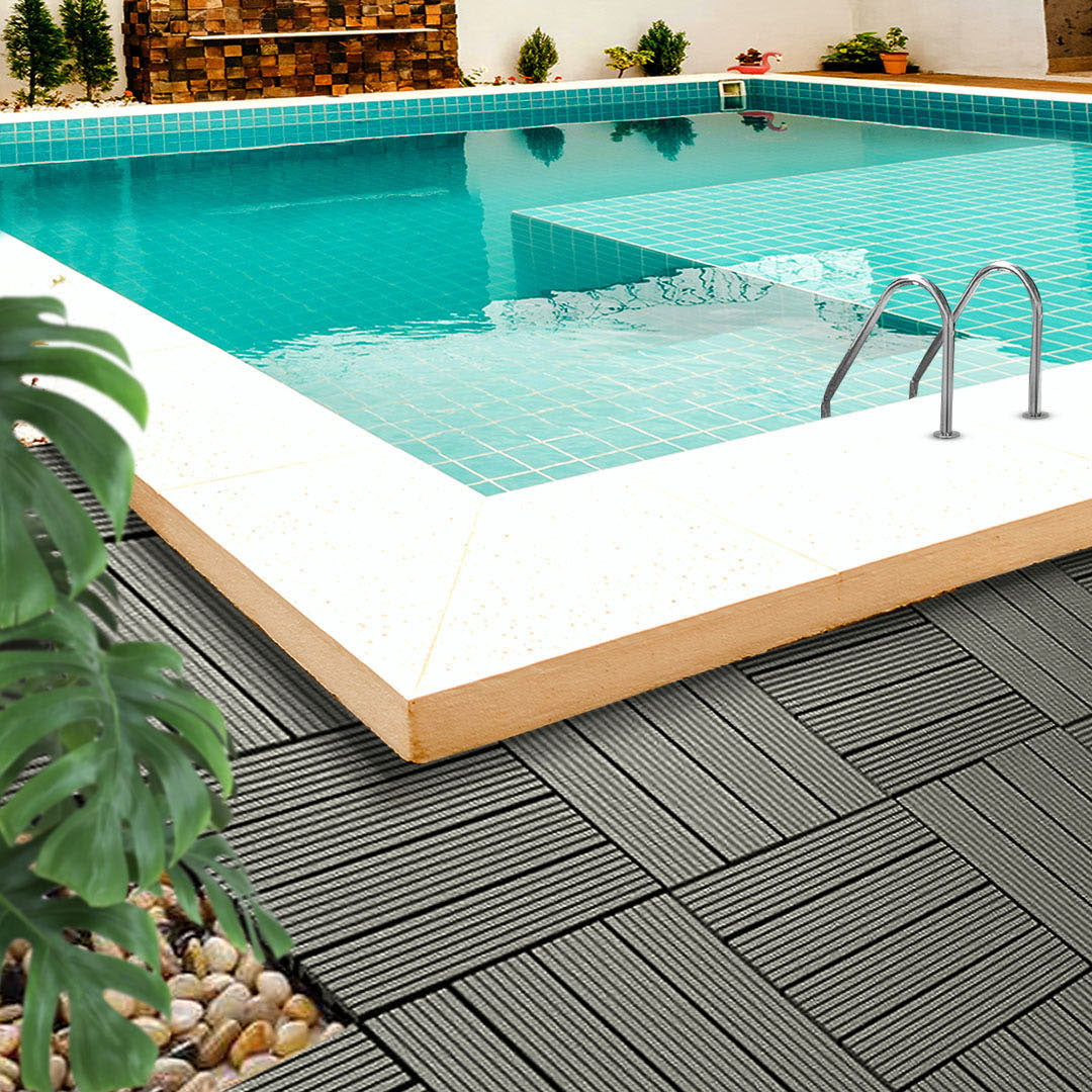 DIY Wooden Composite Decking Tiles (11-Pack)